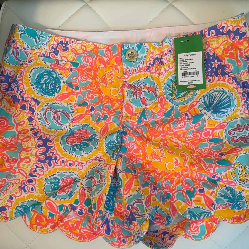 NWT Lilly Pulitzer Written In The Sun Shorts